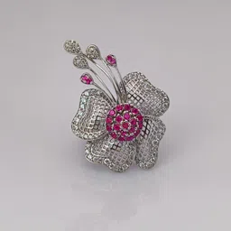 adamjewellery SLR-1 Sterling Silver Cubic Zirconia Rhodium Plated Ring-picture-22