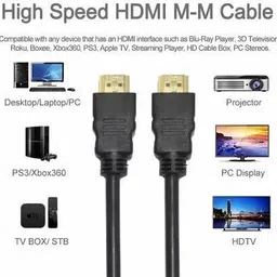ALRITO HDMI Cable 1.5 m HDMI Male to HDMI Male Cable TV Lead 1.4V High Speed Ethernet 3D Full HD 1080p (1.5 meter ,BLACK] image 4