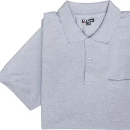 m tex Men Self Design Polo Neck Pure Cotton White T-Shirt-picture-28