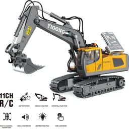 sharnga 11-Channel 2.4GHz RC Construction Truck with Metal Shovel, image 4