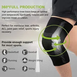 gymwar Combo Set of Gym Knee Support and Wrist Support for Fitness Knee Support image 3