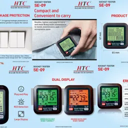 hty HTC SE-09 Socket tester Lcd display, Data hold, Three hole socket line Digital Multimeter image 2