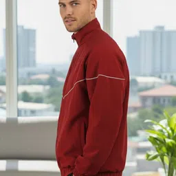 CHKOKKO Solid Men Wind Cheater image 4