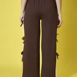 dimpy garments Women Relaxed Brown Lycra Blend Trousers image 2