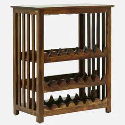 woodsworth from pepperfry Abbey Sheesham Wood Bar Cabinet in Scratch Resistant Provincial Teak image 4