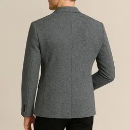 essentiele Men Self Design Single Breasted Wedding Blazer image 5
