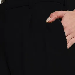 fabs Women Regular Fit Black Viscose Rayon Trousers image 4