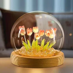 venimall Tulip Night Light for Bedroom Bedside Sleep Light, LED Nightlight Flower Study Lamp-picture-31