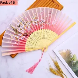 amaco Wooden Hand Chinease/Japanese fan Handmade Bamboo Hand Held Fan AW 343-picture-22