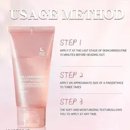 bifrrutant Trending Night Care, Collagen Peel Off Mask for Intense Hydration image 4