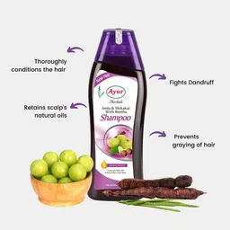 ayur herbals Amla & Shikakai Shampoo with Reetha I Best for Hair Fall I image 2