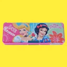 striders Disney Princess Magnetic Pencil Box with Button School Supplies for Girls modern Art Plastic Pencil Box image 4