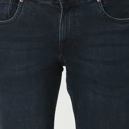 mufti Men Skinny Mid Rise Dark Blue Jeans image 4