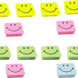 kartual Return Gift Lunch Box – Smiley Face, BPA Free Plastic Tiffin (Pack of 12) 3 Containers Lunch Box image 1