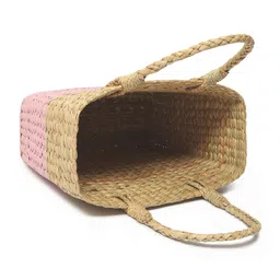 habereindia Rectangular Baskets/Decorative Storage Baskets, Perfect Alternatives To Wicker Storage Baskets. (Multi Color 3)(Sea Grass) (Design 03) image 5