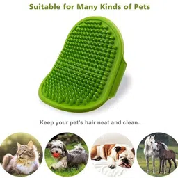 brainy pets Grooming & Bathing Silicon, Gentle Desheding, Hair Remover Brush for pet Basic Comb for Dog & Cat, Cow, Horse image 5