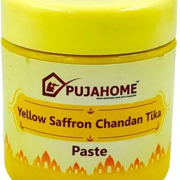 pujahome Premium Yellow Chandan Tika Paste 100 Gram Bo image 2