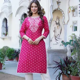 physil Women Embroidered Pure Cotton Straight Kurta-picture-43