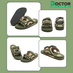 doctor health super soft Newly Launch Stylish | Cushioned | Comfortable | Breathable | Adjustable Strap Men Slippers image 4