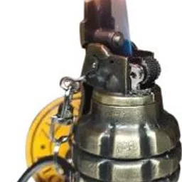 jgg jain gift gallery SK 803 SILVER BOMB SHAPE GAS LIGHTER Pocket Lighter image 3