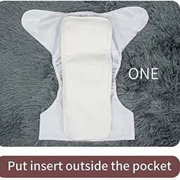 vsol All In One Size, Washable, Reusable, Adjustable, Solid Color, Pocket Cloth Diapers Multiple Colors for Newborns, Infants & Babies. 0 - 3 years. Free Size (04 Diapers) image 5