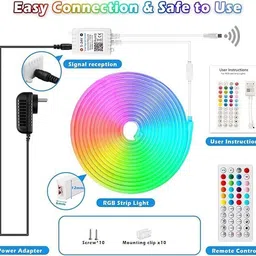 SEVENSPACE 5 Meter Smart Neon Strip Lights | Rope Lights | RGB LED Strip Lights Light Strip image 4