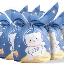trexee Return Gift Bags for Kids Birthday Goodie Bag Pouch for Birthday (50 Pcs) Astro Teddy Foil Gift Wrapper-picture-27
