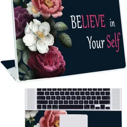 Inkykart Floral-D11 Top+Wrist Pad Vinyl Laptop Skin/Sticker/Cover vinyl Laptop Decal 13.3-picture-37