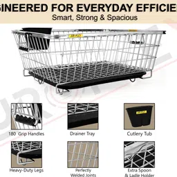 juroplex Dish Drainer Kitchen Rack 001 Steel image 4