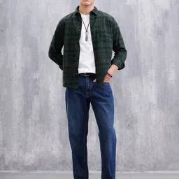 wrogn Men Slim Fit Checkered Casual Shirt image 2