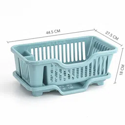 rdsr Dish Drainer Kitchen Rack Multipurpose Plastic Dish Drainer Basket with Water Outlet for Kitchen Sink Plastic image 3