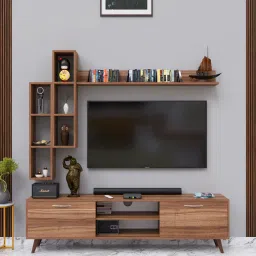 mintwud from pepperfry M5 Tv Unit In Noce Lyon Colour image 1