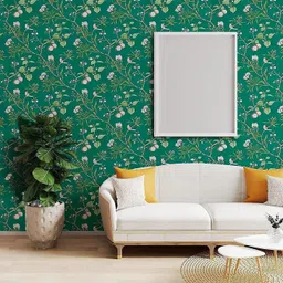 anna creations Floral & Botanical Green Wallpaper image 2