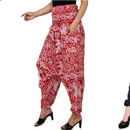 narnari Printed Rayon Women Harem Pants image 1