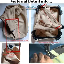 my ind Innova 1st Gen Automotive Parts, PU Leather Gear Shift Lever Cover Boot Gear Shift Collar image 2