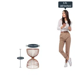 trevi furniture Berlin End Table in Rose Gold Finish image 3