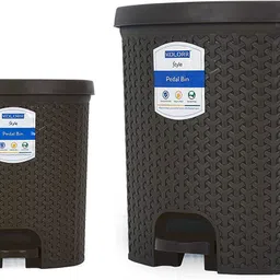 kolorr Magnum 14L & 6L Combo Pedal Dustbin/Garbage Waste Bin with Lid for Home, Kitchen Plastic Dustbin-picture-22