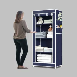 flipkart perfect homes studio Single Door & 4 Shelf PP Collapsible Wardrobe image 4