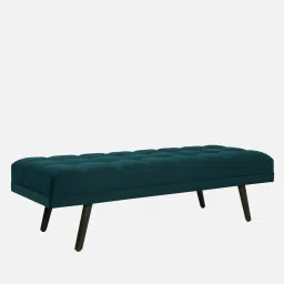 casacraft from pepperfry Olympia Velvet Bench in Teal Blue Colour image 3