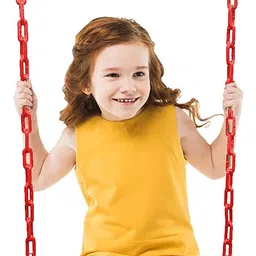 hop n play Trapeze Bar Gym Rings Plastic Coated Chains Ninja Monkey Bars for Kids & Adults image 5