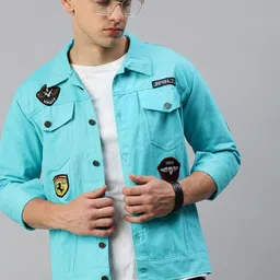 voxxati Men Solid Denim Jacket image 2