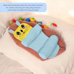 grip gold Polyester Fibre Baby Pillow Pack of 1 Animals Baby Neck Pillow image 4