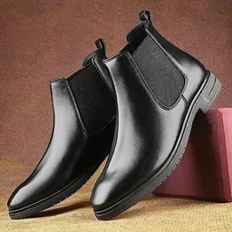 monex Synthetic Leather Lightweight Comfortable Trendy Walking Outdoor Slip On Chelsea Boots For Men-picture-17