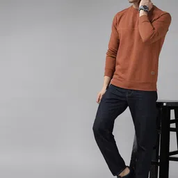 roadster Men Full Sleeve Solid Sweatshirt image 3