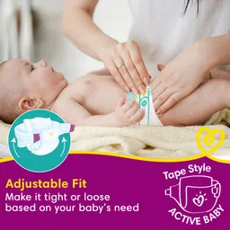 pampers Active Baby Taped Diapers with Adjustable Fit - L image 5