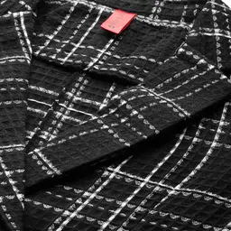 cottinfab Women Checkered Double Breasted Casual Blazer image 4