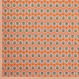 j.k.enterprises Orange Traditional 240 TC Pure Cotton King Sized Double Bedsheet with 2 Pillow Covers image 4