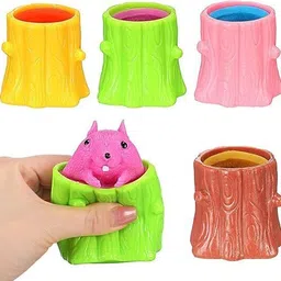 padmavathi enterprises 4 Pcs Evil Squirrel Toys Colorful Squirrel Cup Toy Tricky Funny FUN Gag Toy-picture-41