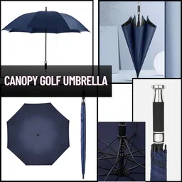 NIVKEZ Auto Open Extra Large Golf Umbrella Rain ,Wind Resistant With Sun UV Protection Translucent Reflector Umbrella image 3