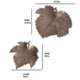 maison modern Bronze Finished Maple Platter Set image 5